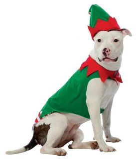 Funny Dog Santa Helper Elf Christmas Pet Costume XS