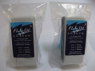 Shiner Shine Glosser Nail Polish Buffer 3 Way Block   2 PIECE DEAL