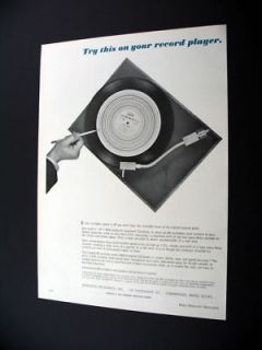 Acoustic Research AR 2 Speed Turntable 1966 print Ad