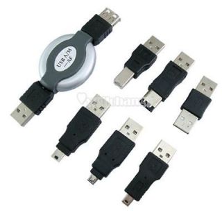 W3LE USB Travel Kit Cable IEEE 1394 Firewire 6 Adapters