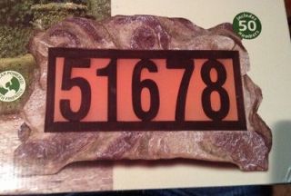 SOLAR HOUSE ADDRESS NUMBER DISPLAY SIGN PLAGUE LIGHT ON THE