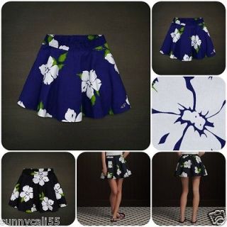 HOLLISTER WOMENS navy floral SKIRTS Seascape SIZES   SMALL MEDIUM