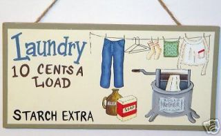 Rustic Laundry Sign Laundry 10c Load Old Wringer Washer