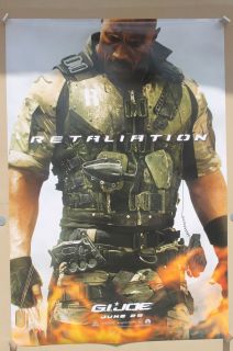 GI Joe Retaliation June 29, 2013 Authentic 2 Sided Movie Poster Dwayne