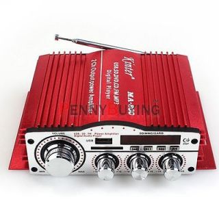 Stereo AMP With  Player FM Radio Remote DC 12V Car Audio Amplifier