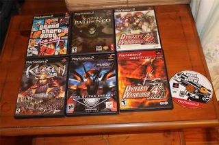 Lot of 7 Playstation 2 Video Games, Grand Theft Auto, Dynasty 2 & 4