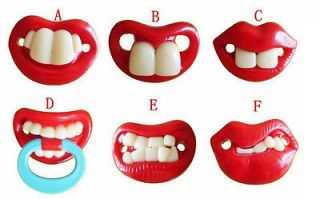 BABY FUNNY DUMMY PACIFIER NOVELTY TEETH CHILD SOOTHER UK SELLER