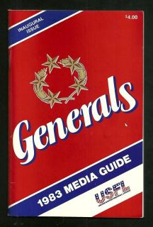 1983 NEW JERSEY GENERALS Media Guide Herschel Walker