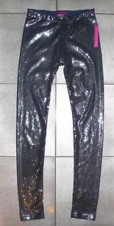 ALICE + OLIVIA Long Sequin Silver Leggings, S/P NWT