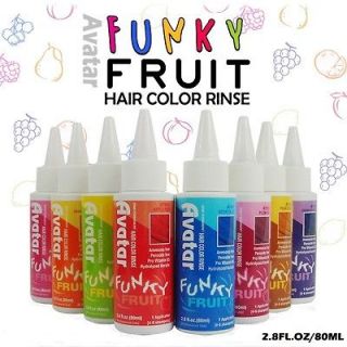 Avatar Funky Fruit Semi Permanent Hair Color Rinse Asorted Collection
