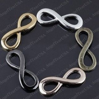 Style Metal Infinity Symbol Charms DIY Bracelet Connector Beads