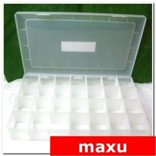 28 grid crystal plastic storage bead box rectangle container