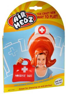 Air Hedz   Inflatable Dress up   Nurse hair / hat + Bag   crazy way to