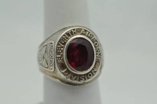 ELEVENTH AIRBORNE DIVISION SILVER RING