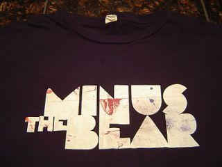 Rad MINUS THE BEAR T Shirt Size L/B.J. and the Bear/Indie Rock/NEW