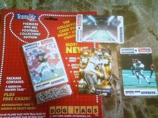 1992 DOG TAGS UNOPENED PACK WITH AIKMAN SHOWING + 3 DIF COWBOYS
