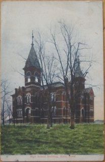 1910 Postcard   High School Building   Albia, Iowa   IA