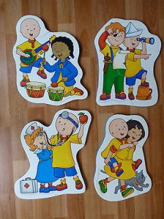 Caillou Foam Floor Puzzle Lot of 4, Cinar Corp. 2001 EXCELLENT  See
