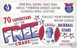 1976 Crane Potato Chips RARE Promo bag attach Pete Rose Cincinnati