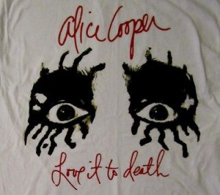 ALICE COOPER cd lgo LOVE IT TO DEATH EYES Official SHIRT MED new
