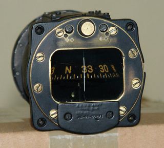WWII MILITARY PIPER CUB AIRCRAFT BENDIX COMPASS TYPE B 16