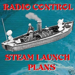 RADIO CONTROL MODEL BOAT PLANS STEAM LAUNCH WIDE a WAKE NOTE PLANS