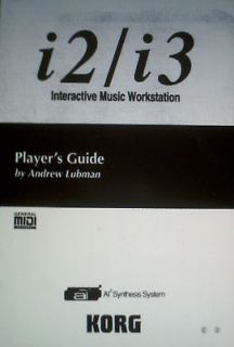 KORG i2 i3 INTERACTIVE MUSIC WORKSTATION PLAYERS GUIDE BOOK BOUND IN