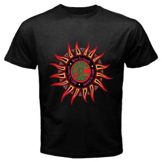 New ALICE IN CHAINS GRUNGE Sun Logo Rock Band Mens Black T Shirt
