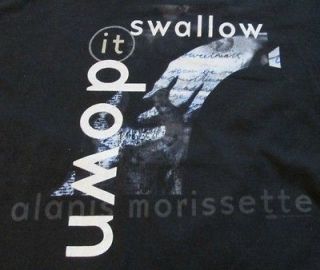 Alanis morissette shirt Swallow it down XL, fits smaller Pre owned