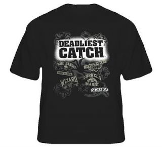 Deadliest Catch Logo TV Series Black T Shirt