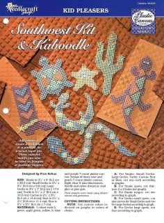 Southwest Kit & Kaboodle Animals Plastic Canvas Pattern