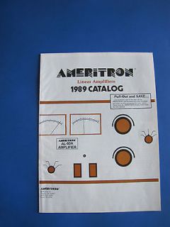 AMERITRON LINEAR AMPLIFIERS CATALOG 1986 * ORIGINAL PRINT AD