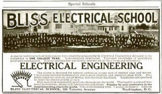 Newly listed 1928 Washington DC advertisement for The Bliss Electrical