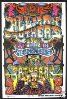 ALLMAN BROTHERS BAND 2007 jay michael CONCERT POSTER