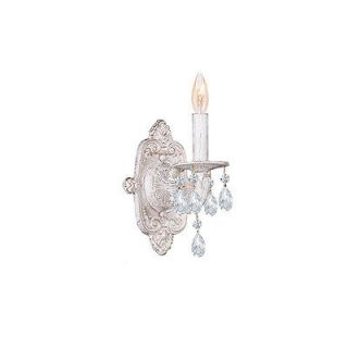 Crystorama Sutton 1 light Wall Sconce in Antique White