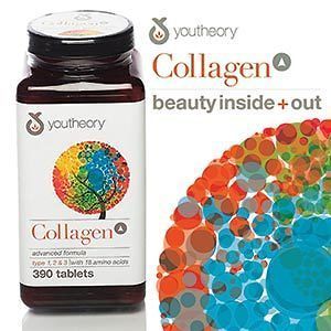 youtheory Collagen Advanced Formula 390 tablets Type 1,2,3 with 18