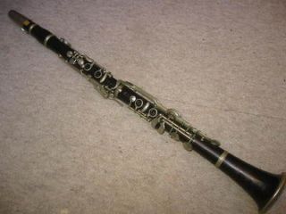 Nice old wooden Bb Clarinet 4 rings ALBERT? System, needs service