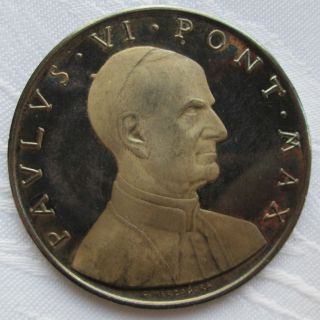 Papal Medal, Pavlvs VI Pont Max Vatican Medal, 1000 Pure Silver