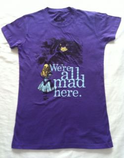ALICE IN WONDERLAND WOMENS T.SHIRT   Were All Mad Here