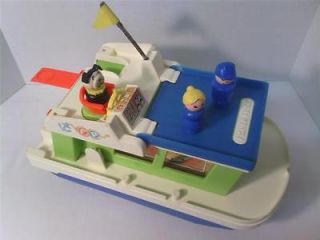 1972 Fisher Price Little People Boat with People *includes Dingy not