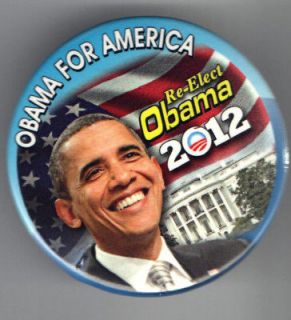 OBAMA pin 2012 #8 Re Elect American FLAG + WHITE HOUSE