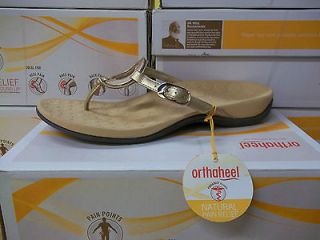 Ladies Orthaheel Yolanda Gold Flip Flops   FLOOR SAMPLE