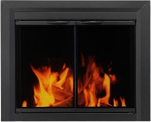 Pleasant Hearth Glass Fireplace Door Dexter Black Small DX 4000 or CL