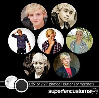 Lynch SET of 7 BUTTONS or MAGNETS Austin & Ally Shor badges pins #1244