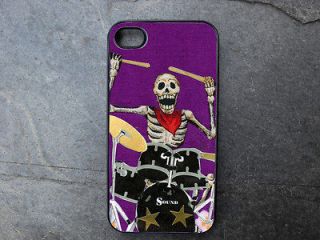 Skeleton Playing Drums Decorated iPhone4 or iPhone5 Case   D121