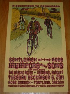 MUMFORD AND SONS concert gig poster Rose Garden PORTLAND 12 6 11 &