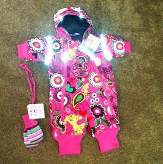 HANNA ANDERSSON Pink Baby Girls Bunting Snowsuit 60 3 6 9 12 NWT New