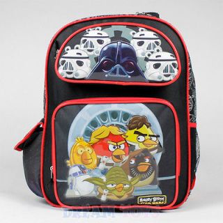 Angry Birds Star Wars Backpack Boys 16 Large School Bag Space Yoda