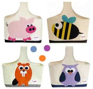 NWT 3 SPROUTS Storage Caddies Owl, Pig, Beaver, Bee, Mouse & Walrus