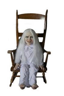 GHOST EXORCIST GIRL ANIMATED HALLOWEEN HAUNTED HOUSE PROP SEE VIDEO